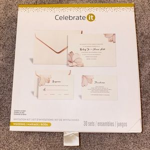 New in Box - Floral Rose Gold Foil Invitation Kit By Celebrate It™
